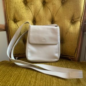 The Sak Leather Front Flap Beige Shoulder Purse